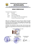 SURAT PERNYATAAN DESA MANGGARWETAN
